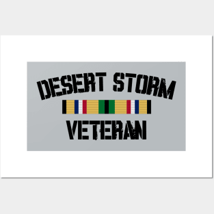 Desert Storm Veteran Pride Cat Gulf War Service Ribbon Posters and Art